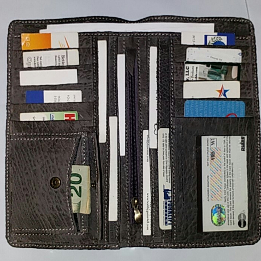 Full Grain Unisex Leather Long Wallet
